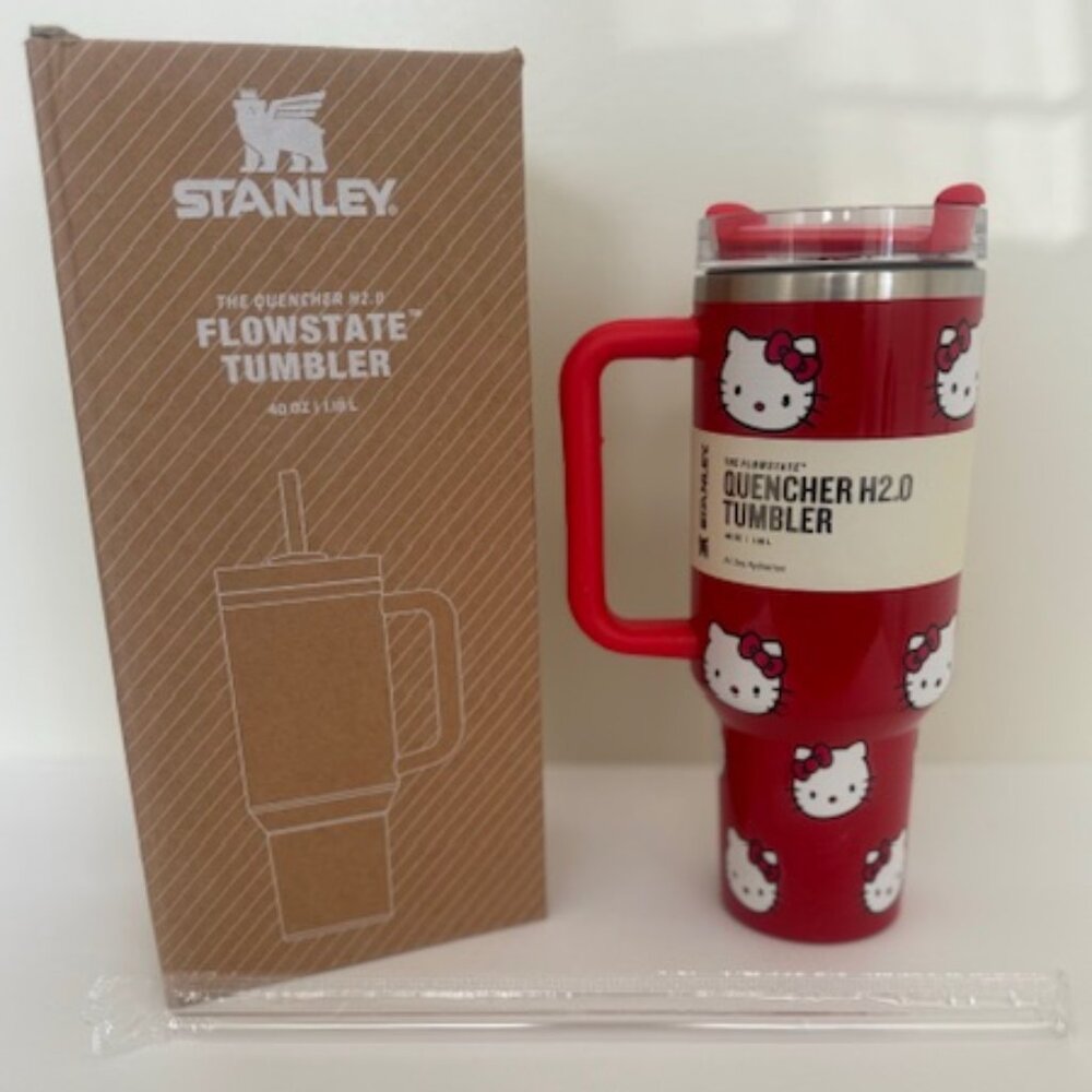 Red Hello Kitty Stanley 40 oz Tumbler Quencher H2.0 FlowState